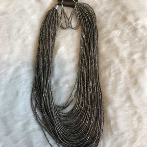 Paparazzi silver seed bead necklace. New.